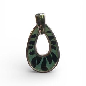 .925 sterling silver Green necklace pendant Fine Jewelry